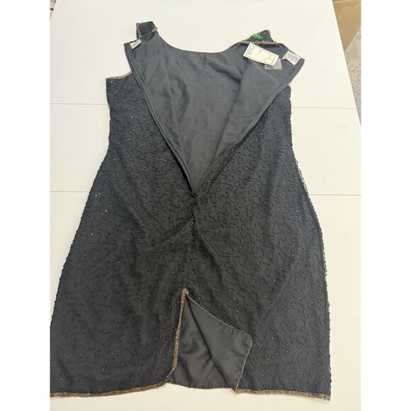 VTG Sequin Silk Dress Set Womens L Floral Blazer Cruise Holiday Formal Y2K NWT - Picture 16 of 16